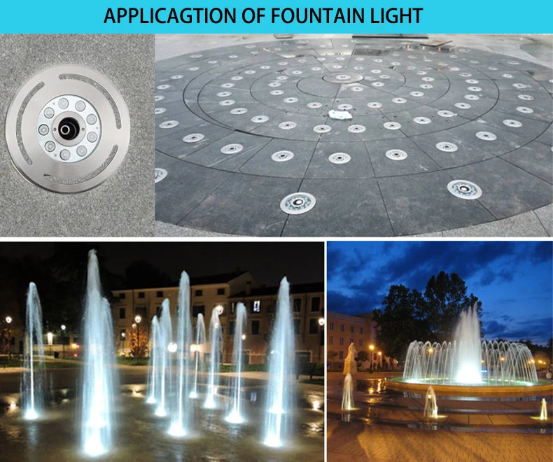 Fountain Pump IP68 RGB 304ss Colorful LED Lights Floating Fountain Pump Swimming Pools