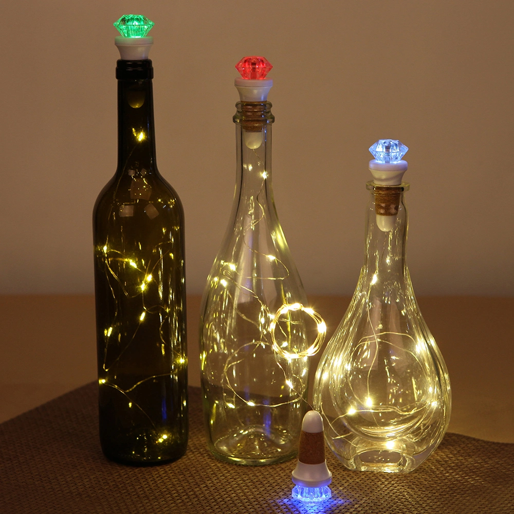 DIY Copper Wire LED String Lights Wine Bottles Cork Lights