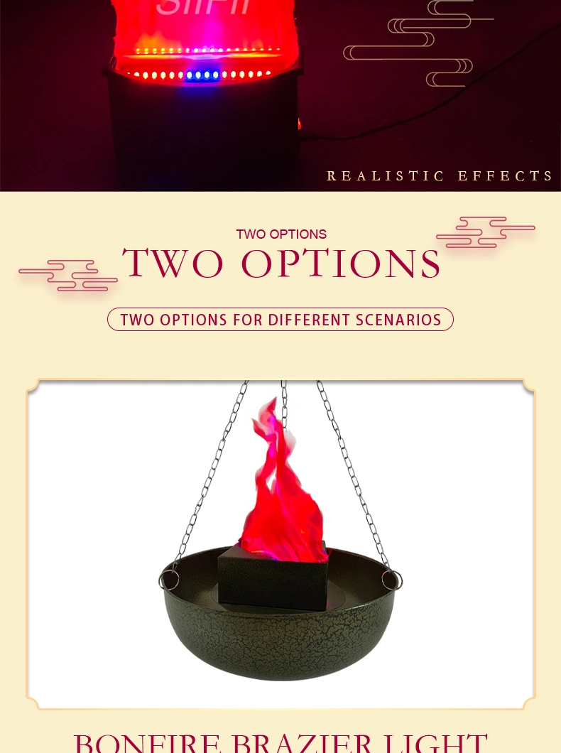 Funny Creative Flame Lamp with Artificial Fake Fire Light Party Halloween Decoration Realistic Effect