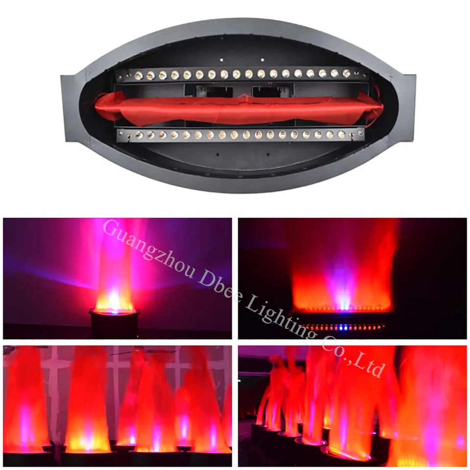 RGB 60W LED Silk Flame Simulated Fire Machine LED Colorful 1.8 Meter High Silk Flame Effect Lights