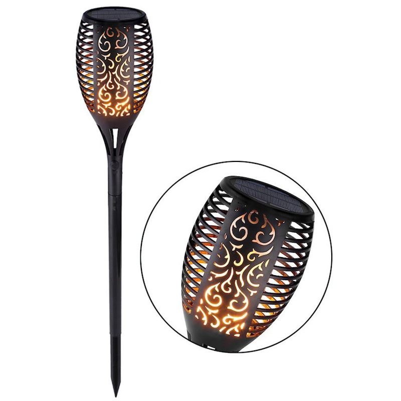 LED Solar Flickering Flame Torch Lights Outdoor Landscape Courtyard Garden Decoration Lamp Balcony Dancing Party Lights