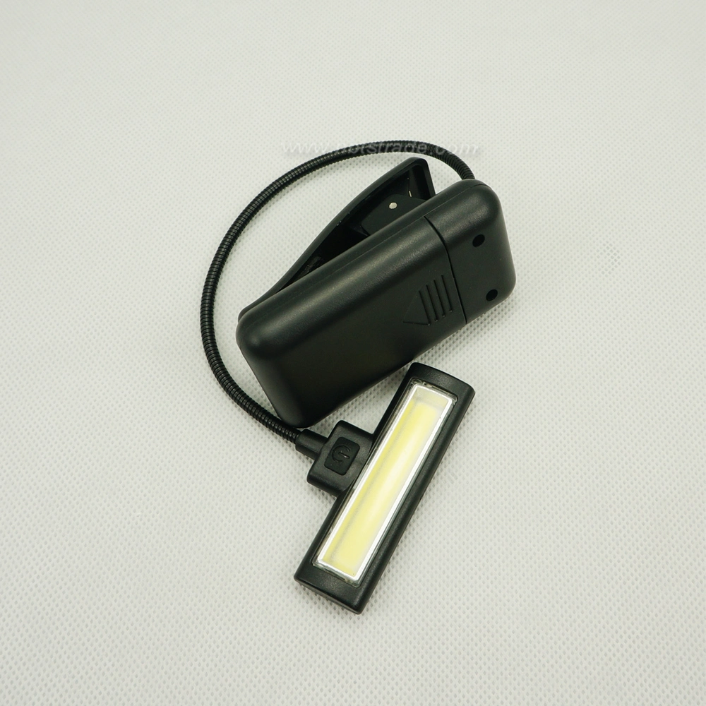 COB Clip on Book Light with Flexible Stem Reading Lamp