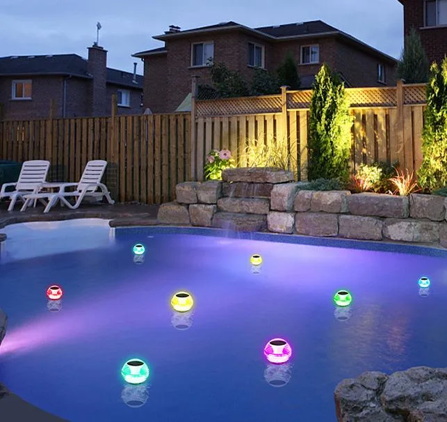 Wholesale Outdoor Underwater Swimming Pool Decorative Lighting Colorful Waterproof LED Floating Lamp Hot Solar LED Floating Pool Light for Garden Decorative