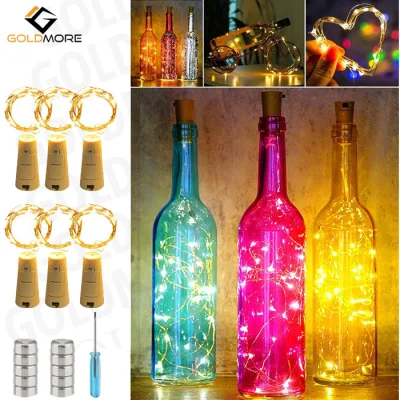 Goldmore11 10LEDs Wine Bottle Cork Lights Copper String Lights for Bottle DIY, LED Copper Wire String Lights
