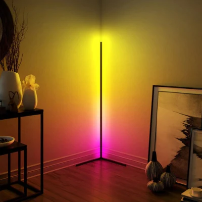 Nordic Modern Home Decorative Remote Controlled Tripod RGB Corner LED Floor Lamp