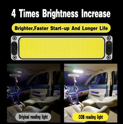 Super Bright COB 96 SMD Panel LED Interior Light Panel 12V 24V for Auto Car Truck SUV Dome Reading Light Map Lamp