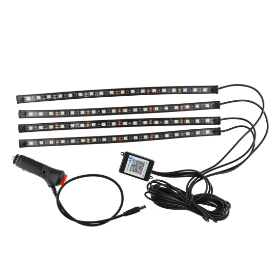 Other Car Lights 4PCS 18SMD Multi Colour Voice Control Footlight Decoration Interior 18LED Atmosphere Light for Car
