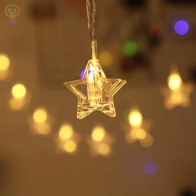 LED Star Photo Clips String Lights