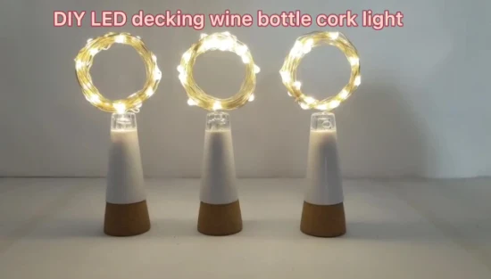 New Hot-Selling Decking Lighting 2m LED Cork Wine Bottle Light Rechargeable USB Light Garland DIY Christmas String Light for Holiday Lighting